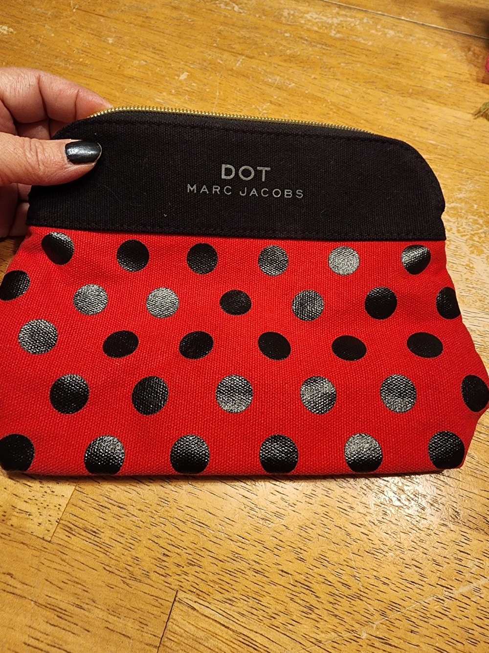 Marc Jacobs DOT Red and Black Polka Dot Cosmetic Pouch